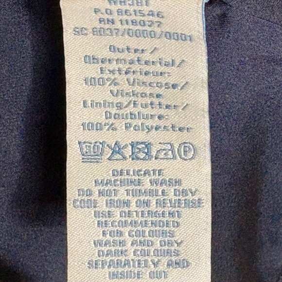 Boden Versatile Scattered Blossoms Georgette Dress  -- Navy/Multi - 16 - Picture 7 of 8